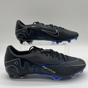 Mens Size 12.5 Nike Zoom Vapor 12 Academy FG MG Black Blue Football DJ5631 040